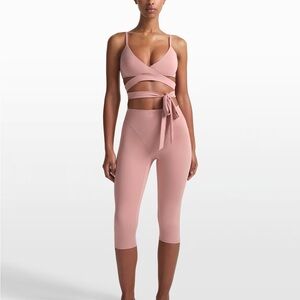 NikeSKIMS Wrap Bra Tie Top Himalayan Pink LaLisa XS NWT